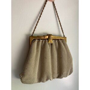 Vintage Whiting & Davis Gold Mesh Evening Bag With Chain Handle- READ